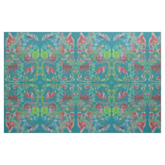 Schwarzer Wildlebefuchs Stoff (Yard (91,4 cm))