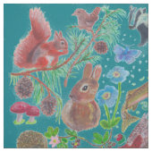 Schwarzer Wildlebefuchs Stoff (Muster)