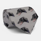 Schwarzer Windhund ursprüngliche Krawatte (Gerollt)