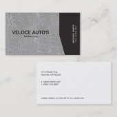 Schwarzer Winkel / Graue marmoriert Visitenkarte (Vorne/Hinten)