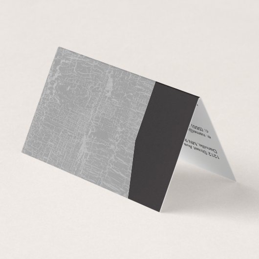 Schwarzer Winkel / Graue marmoriert Visitenkarten (Rückseite)