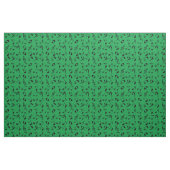 Schwarzer Winkel Musiknote Muster auf Grün Stoff (Fat Quarter (45,7 x 55,9 cm))