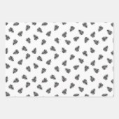 Schwarzer Winter Geschenkpapier Set (Vorderseite)