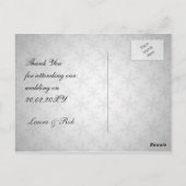 Schwarzer Winter Hochzeit Danke Postkarte (Rückseite)