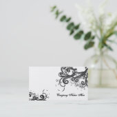 schwarzer Wirbel Visitenkarte (Stehend Vorderseite)