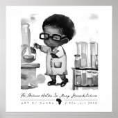 Schwarzer Wissenschaftler Poster (Vorne)