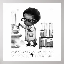 Schwarzer Wissenschaftler Poster