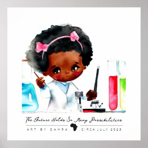 Schwarzer Wissenschaftler Poster