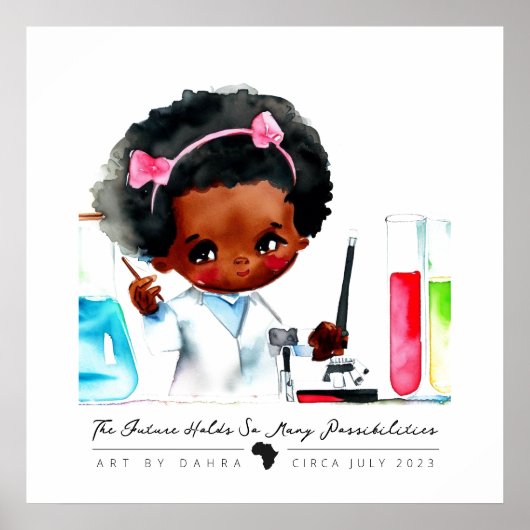 Schwarzer Wissenschaftler Poster (Vorne)