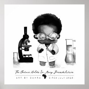 Schwarzer Wissenschaftler Poster