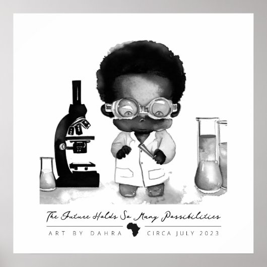 Schwarzer Wissenschaftler Poster (Vorne)