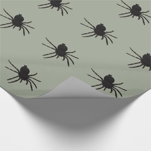 Schwarzer Wittelspinne Geschenkpapier (Ecke)