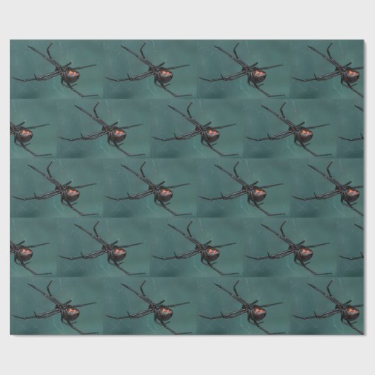 Schwarzer Wittelspinne Geschenkpapier (Flach)