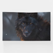 Schwarzer Wolf Banner (Horizontal)