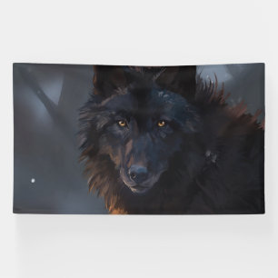 Schwarzer Wolf Banner