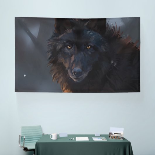 Schwarzer Wolf Banner (Messe)