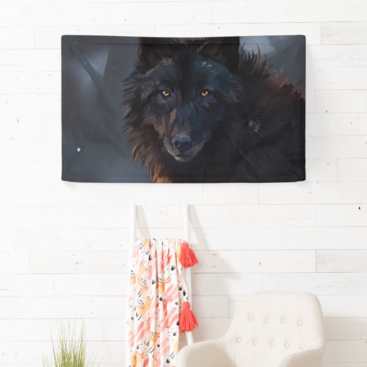 Schwarzer Wolf Banner (Insitu)