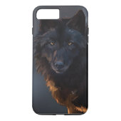 Schwarzer Wolf Case-Mate iPhone Hülle (Rückseite)