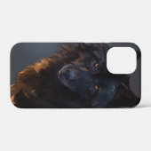 Schwarzer Wolf Case-Mate iPhone Hülle (Rückseite (Horizontal))