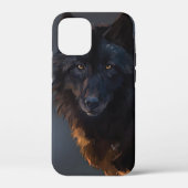 Schwarzer Wolf Case-Mate iPhone Hülle (Rückseite)