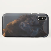 Schwarzer Wolf Case-Mate iPhone Hülle (Rückseite (Horizontal))