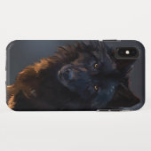 Schwarzer Wolf Case-Mate iPhone Hülle (Rückseite (Horizontal))