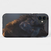 Schwarzer Wolf Case-Mate iPhone Hülle (Rückseite (Horizontal))
