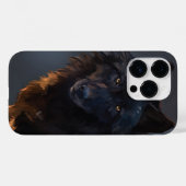 Schwarzer Wolf Case-Mate iPhone Hülle (Rückseite (Horizontal))