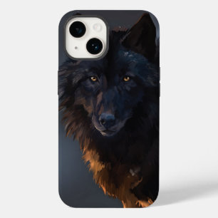 Schwarzer Wolf Case-Mate iPhone 14 Hülle