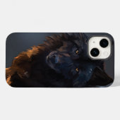 Schwarzer Wolf Case-Mate iPhone Hülle (Rückseite (Horizontal))
