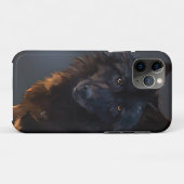 Schwarzer Wolf Case-Mate iPhone Hülle (Rückseite (Horizontal))