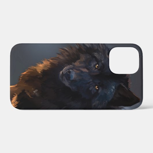 Schwarzer Wolf Case-Mate iPhone Hülle (Rückseite (Horizontal))