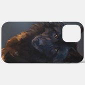 Schwarzer Wolf Case-Mate iPhone Hülle (Rückseite (Horizontal))