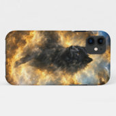Schwarzer Wolf Case-Mate iPhone Hülle (Rückseite (Horizontal))