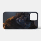 Schwarzer Wolf Case-Mate iPhone Hülle (Rückseite (Horizontal))