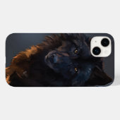 Schwarzer Wolf Case-Mate iPhone Hülle (Rückseite (Horizontal))