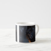 Schwarzer Wolf Espressotasse (Vorderseite Rechts)
