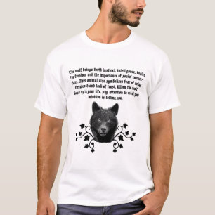 Schwarzer Wolf Geist Tier Wildnis Natur Kunst T-Shirt
