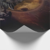 Schwarzer Wolf Geschenkpapier (Ecke)