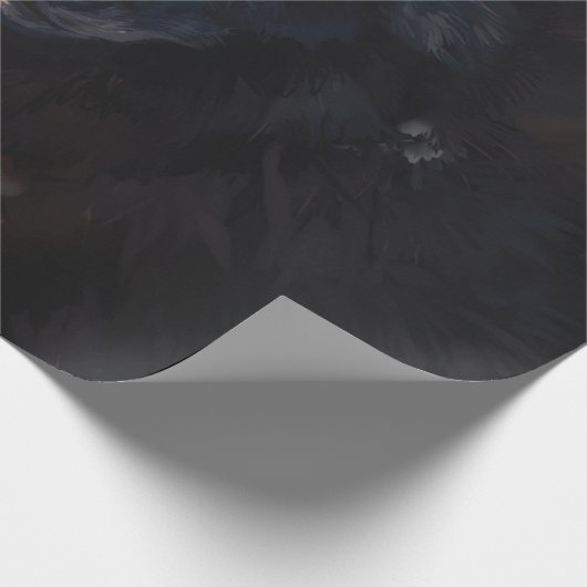 Schwarzer Wolf Geschenkpapier (Ecke)