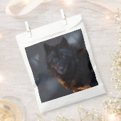 Schwarzer Wolf Geschenktütchen (Ausgeschnitten)