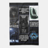 Schwarzer Wolf ich nie verlieren, entweder ich gew Geschirrtuch (Vertikal)