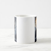 Schwarzer Wolf im Snowy Mountains Kaffeetasse (Mittel)