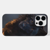 Schwarzer Wolf iPhone Hülle (Rückseite (Horizontal))