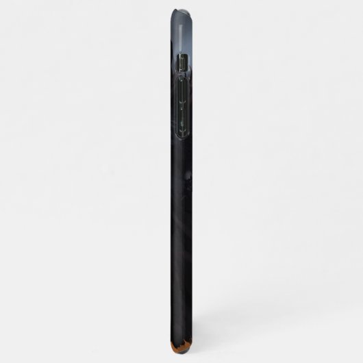 Schwarzer Wolf iPhone Hülle (Linke Seite)