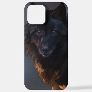 Schwarzer Wolf iPhone 12 Pro Max Hülle