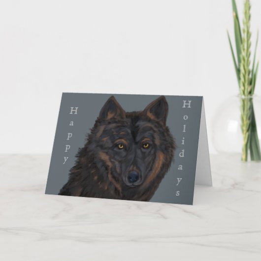 Schwarzer Wolf Karte (Vorderseite)