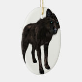 Schwarzer Wolf Keramik Ornament (Rechts)