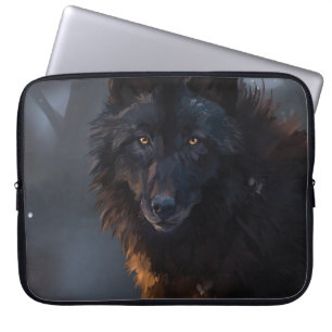 Schwarzer Wolf Laptopschutzhülle