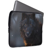 Schwarzer Wolf Laptopschutzhülle (Vorne Rechts)